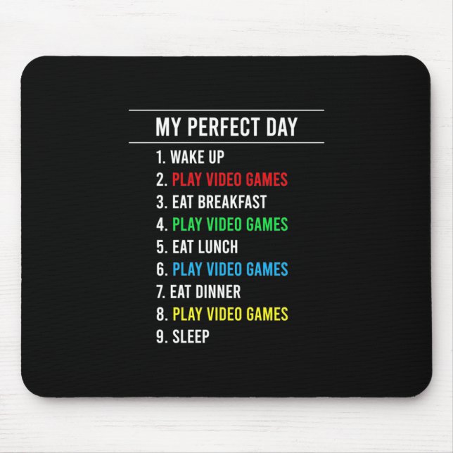 Gamer Perfect Day Mouse Pad (Front)
