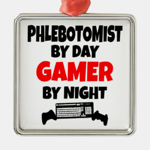 Gamer Phlebotomist Metal Tree Decoration