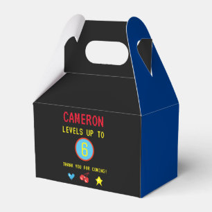 Gamer Pixel Arcade level up birthday Favour Box