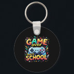 Gamer Pixel Game Over Student Back To School  Key Ring<br><div class="desc">Gamer Pixel Game Over Student Back To School</div>