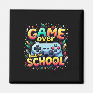 Gamer Pixel Game Over Student Back To School  Magnet