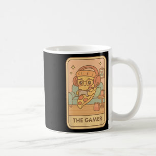 Gamer Pizza Tarot Card Funny Women Boys Girls Teen Coffee Mug
