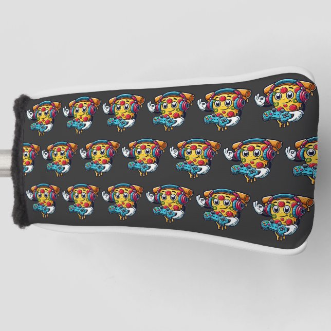 Gamer Pizza Video Gaming Food Golf Head Cover (Front)
