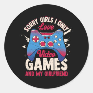 Gamer Priorities – Video Games And Girlfriend Classic Round Sticker