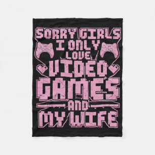 Gamer Priorities – Video Games And Wife Fleece Blanket