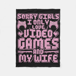 Gamer Priorities – Video Games And Wife Fleece Blanket