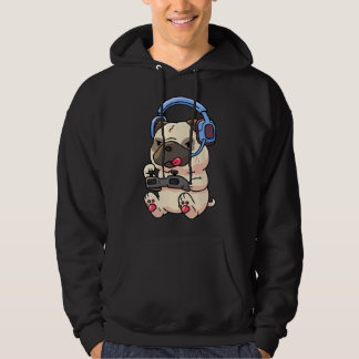 Gamer Pug Gaming Pugs Video Game Gift Hoodie