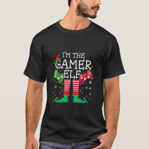 Gamer Pyjamas Family Games Pjs Video Game Dad Elf T-Shirt