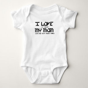 Gamer quote -  I Love My Mom - Funny Baby Bodysuit