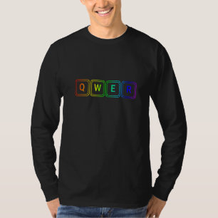 Gamer Qwer Gaming Keyboard Rgb Rainbow Videogame S T-Shirt