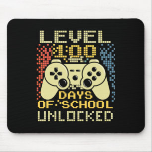 Gamer Retro 100th Day Teacher 100 Days Of School B Mouse Pad