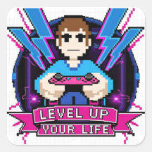 Gamer Retro Level Up
