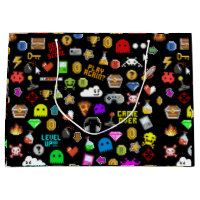 Gamer Retro Pixel Video Gaming Icons Wrapping Pape