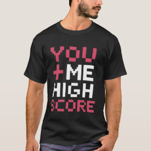 Gamer Romance Video Games Heart Pixel Art Gaming P T-Shirt