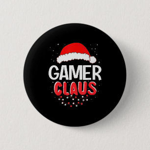 Gamer Santa Claus Christmas Matching Costume  6 Cm Round Badge