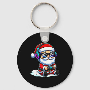 Gamer Santa Video Game Christmas Gaming  Key Ring
