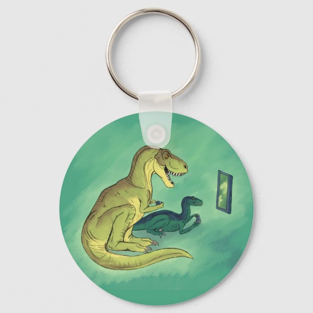 Gamer-Saurus Key Ring (Front)
