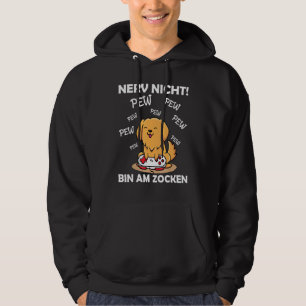 Gamer Saying Gaming Dog Gaming Headset Gamer Nerd Hoodie