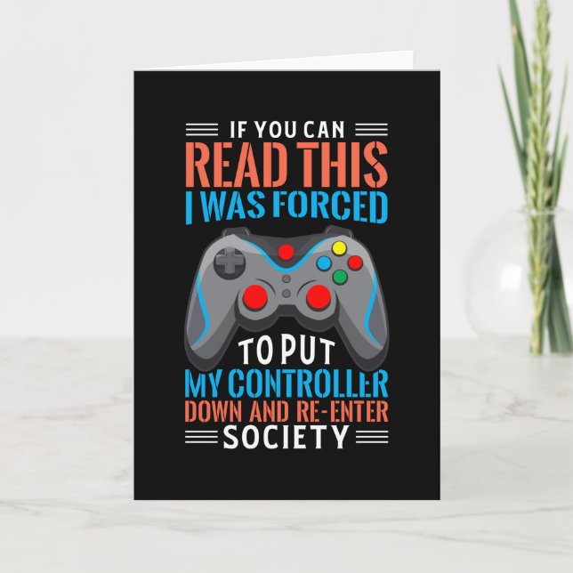 Gamer Saying Gaming Funny Gaming Gift Idea Card (Front)