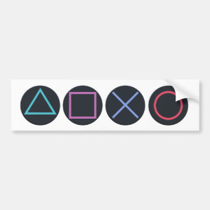 Gamer Shapes Bumper Sticker