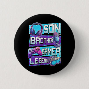 Gamer Shirt Gaming Shirt Video Game Shirts For Boy 6 Cm Round Badge