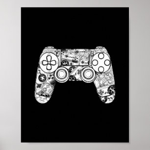 Gamer Shirt Gaming Shirts For Men Boys Video Game  Poster