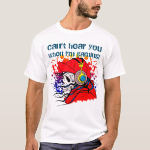 Gamer Skull with Headphones (Light) T-Shirt