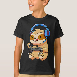 Gamer Sloth Gaming Sloths Video Game Gift T-Shirt