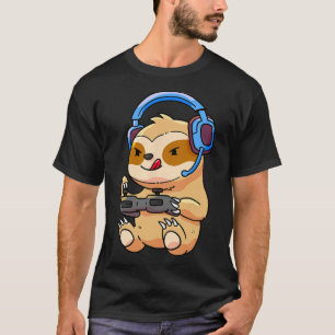 Gamer Sloth Gaming Sloths Video Game Gift T-Shirt