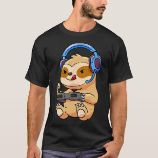 Gamer Sloth Gaming Sloths Video Game Gift T-Shirt