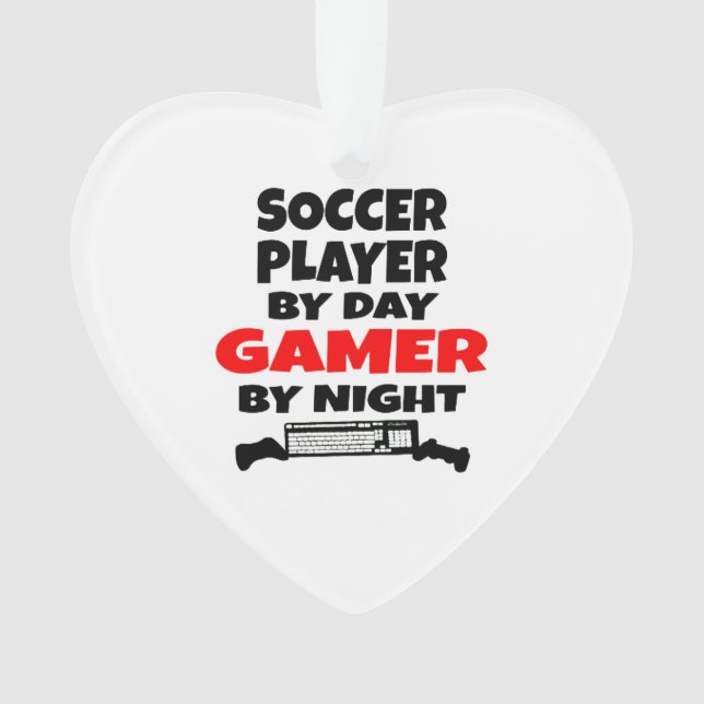 Gamer Soccer Player Ornament (Front)