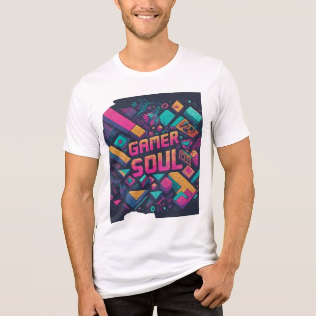 Gamer soul Tri-Blend shirt (Front)