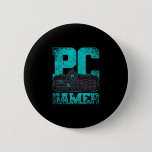 Gamer Sport Computer Games Player Gift Pc Gaming 6 Cm Round Badge