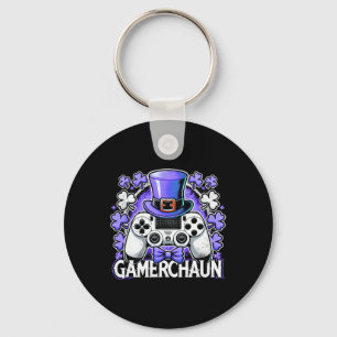 Gamer St Patricks Day Video Game Irish Gaming 1  Key Ring