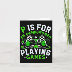 Gamer St Patricks Day Video Game Irish Gaming Card