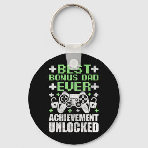 Gamer Stepdad Fathers Day Key Ring