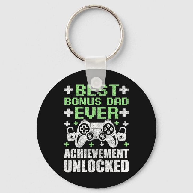 Gamer Stepdad Fathers Day  Key Ring (Front)