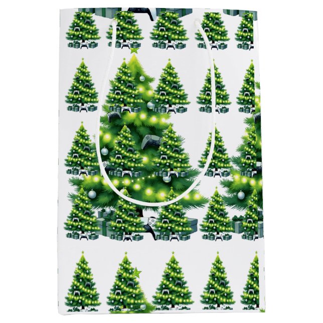 Gamer style Wrapping paper Medium Gift Bag (Front)