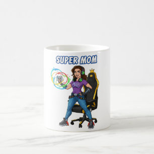 Gamer Super Mum Gaming Controller Cartoon Coffee Mug