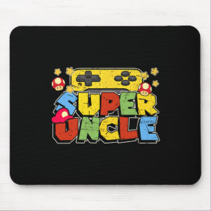 Gamer Super Uncle Funny Father Day Gifts For Uncle Mouse Pad