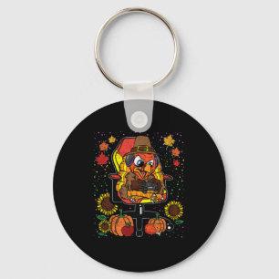 Gamer Thanksgiving Day Gaming Video-game Gamer  Key Ring