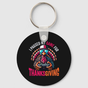 Gamer Thanksgiving Shirt Boys Kids Videogame Gamin Key Ring