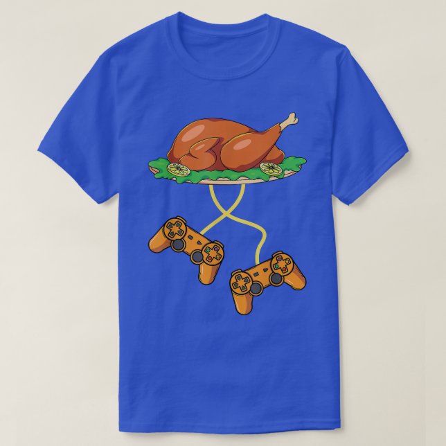 Gamer Thanksgiving  Turkey Video Games Kids Boys  T-Shirt (Design Front)