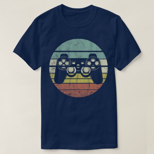 Gamer TShirt Retro Game Controller Vintage Gift Fo (Design Front)