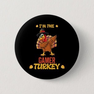 Gamer Turkey Matching Thanksgiving Outfits Couples 6 Cm Round Badge