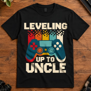 Gamer Uncle Levelling Up To Uncle Baby Reveal T-Shirt