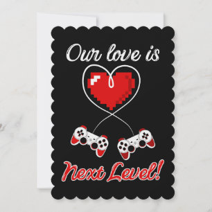 Gamer Valentine Flat Greeting Card