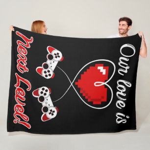Gamer Valentine Fleece Blanket