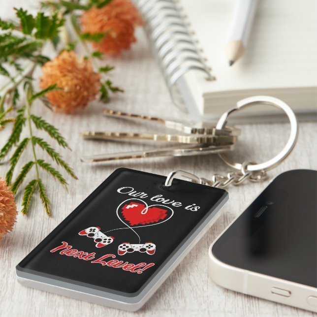 Gamer Valentine Keychain (Front Right)