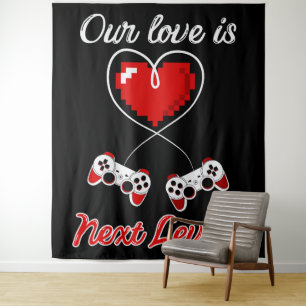 Gamer Valentine Tapestry